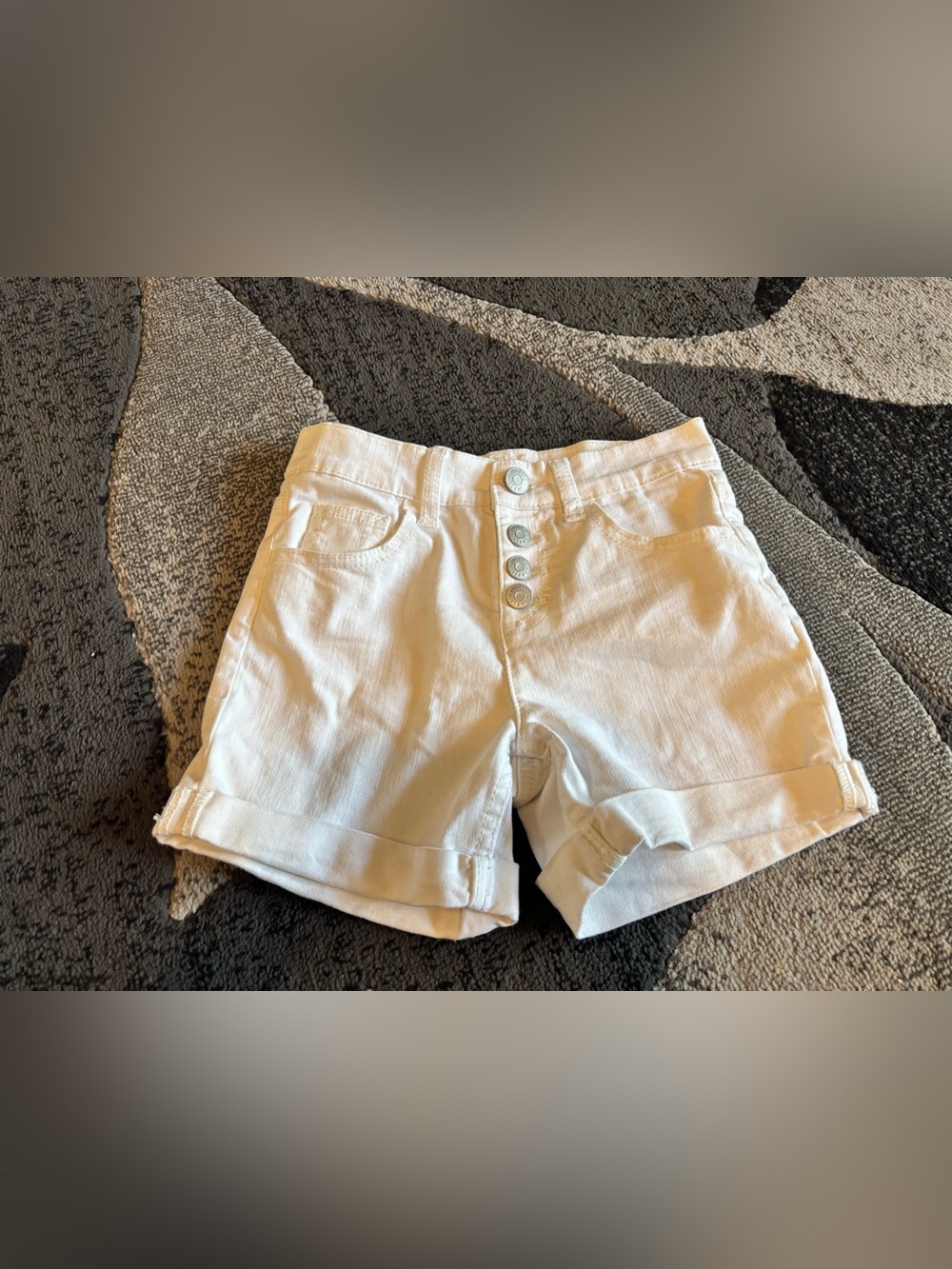 Justice Jean shorts white denim 10